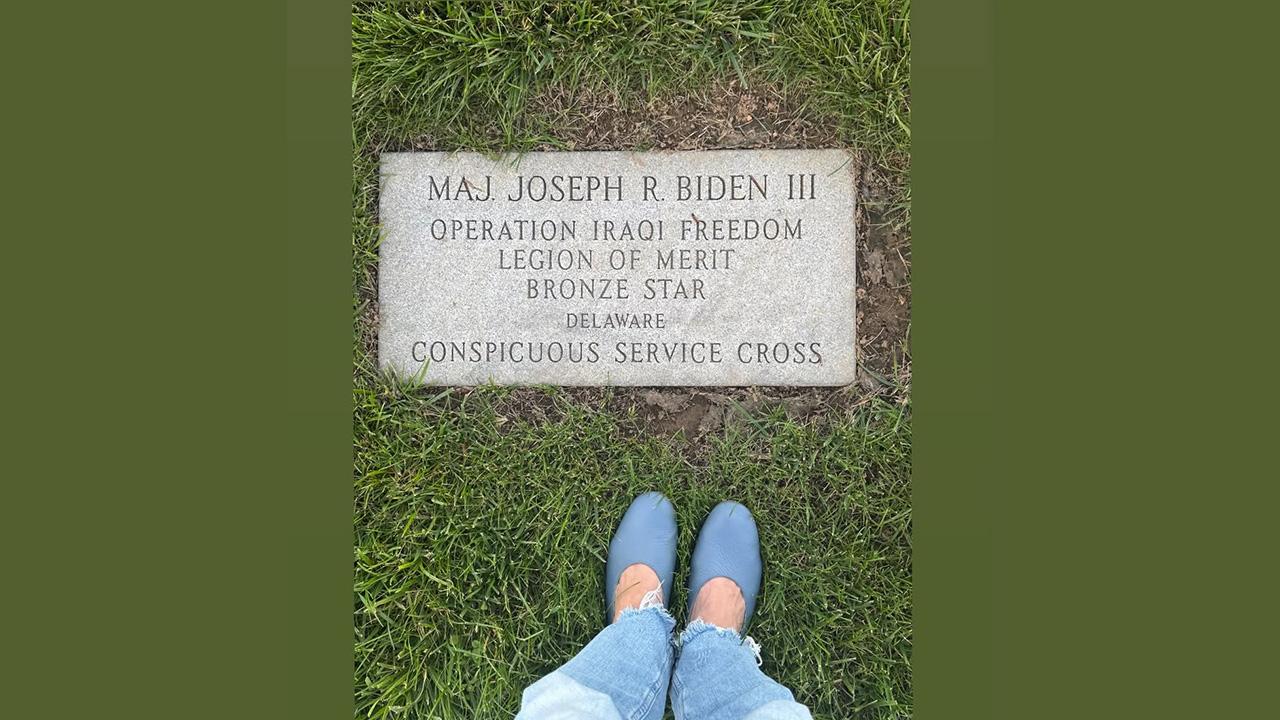 Photo of Ashley Biden visited her father's grave on October 8.
