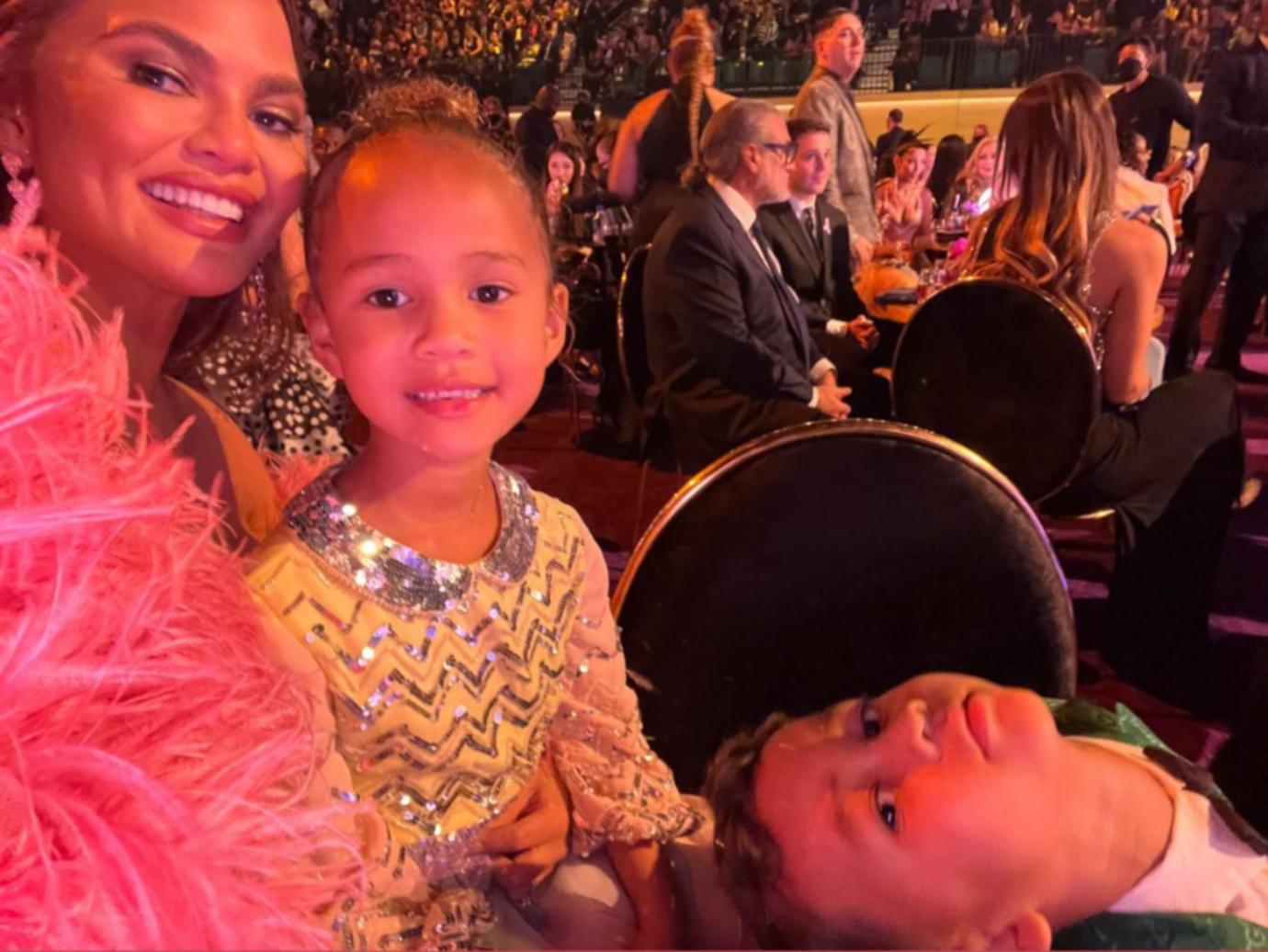 chrissy teigen swoons bts  grammys