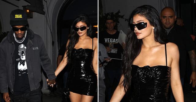 kylie jenner and travis scott enjoy a date night at craigs in west hollywood pp