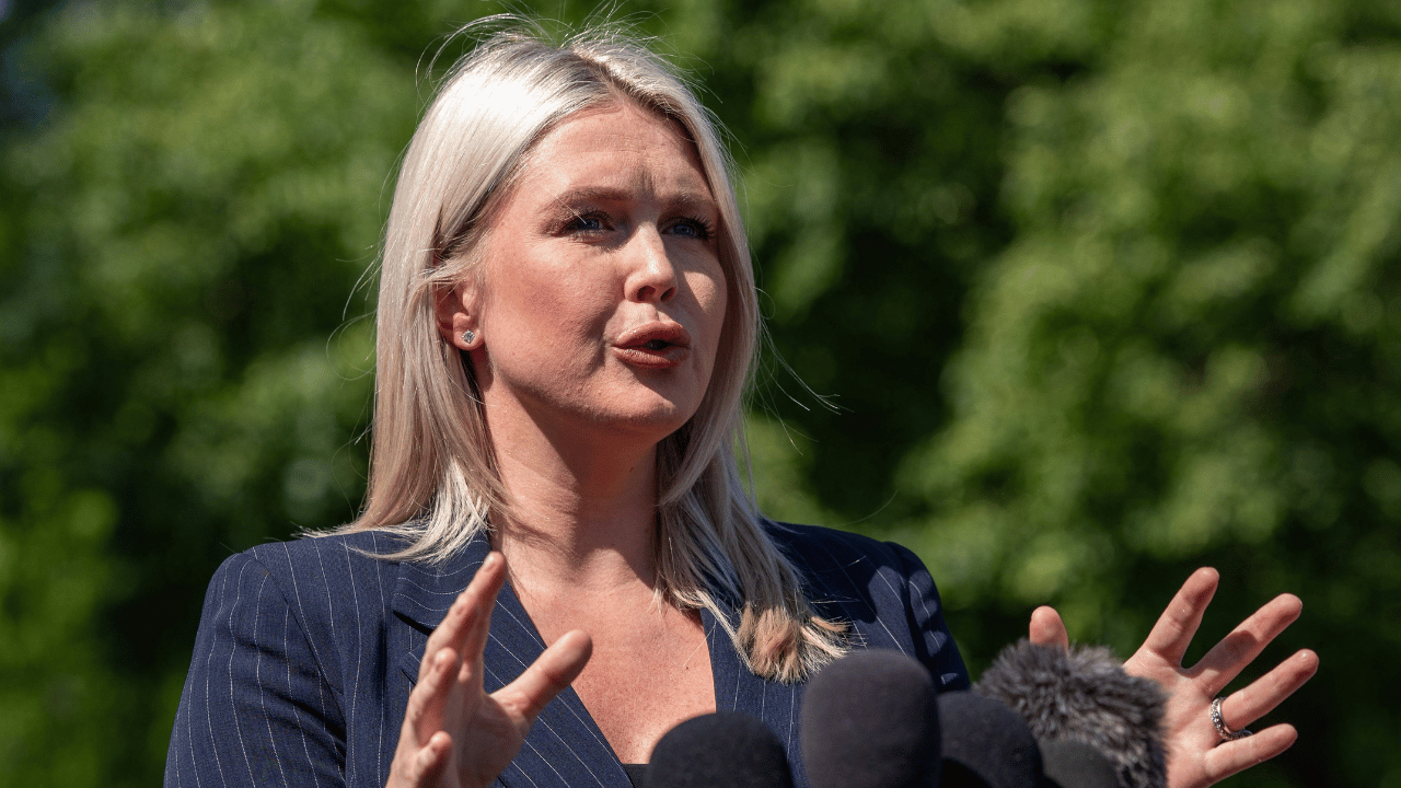 photo of The mom-of-two said there's a 'performative aspect' to the briefing room on 'both sides.'