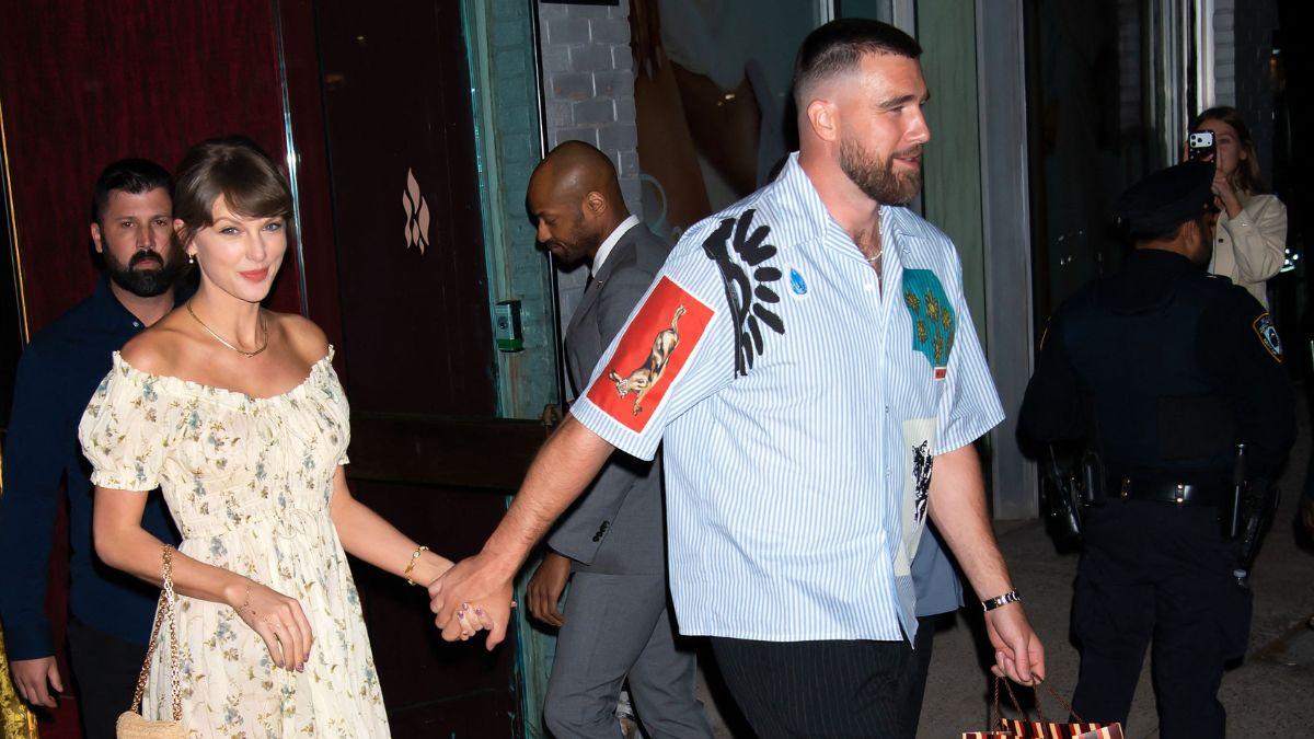 Photo of Taylor Swift and Travis Kelce.