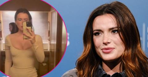 bella thorne beige dress photos