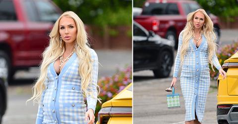 pregnant christine quinn filming selling sunset  in west hollywood