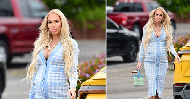 pregnant christine quinn filming selling sunset  in west hollywood