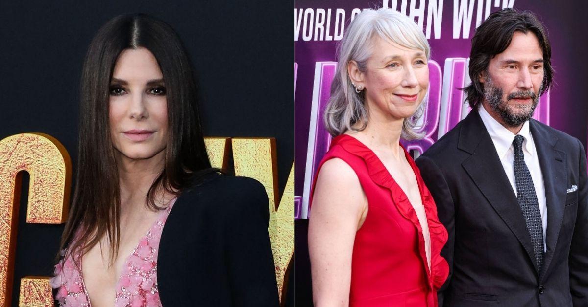 Composite photos of Sandra Bullock, Keanu Reeves and Alexandra Grant