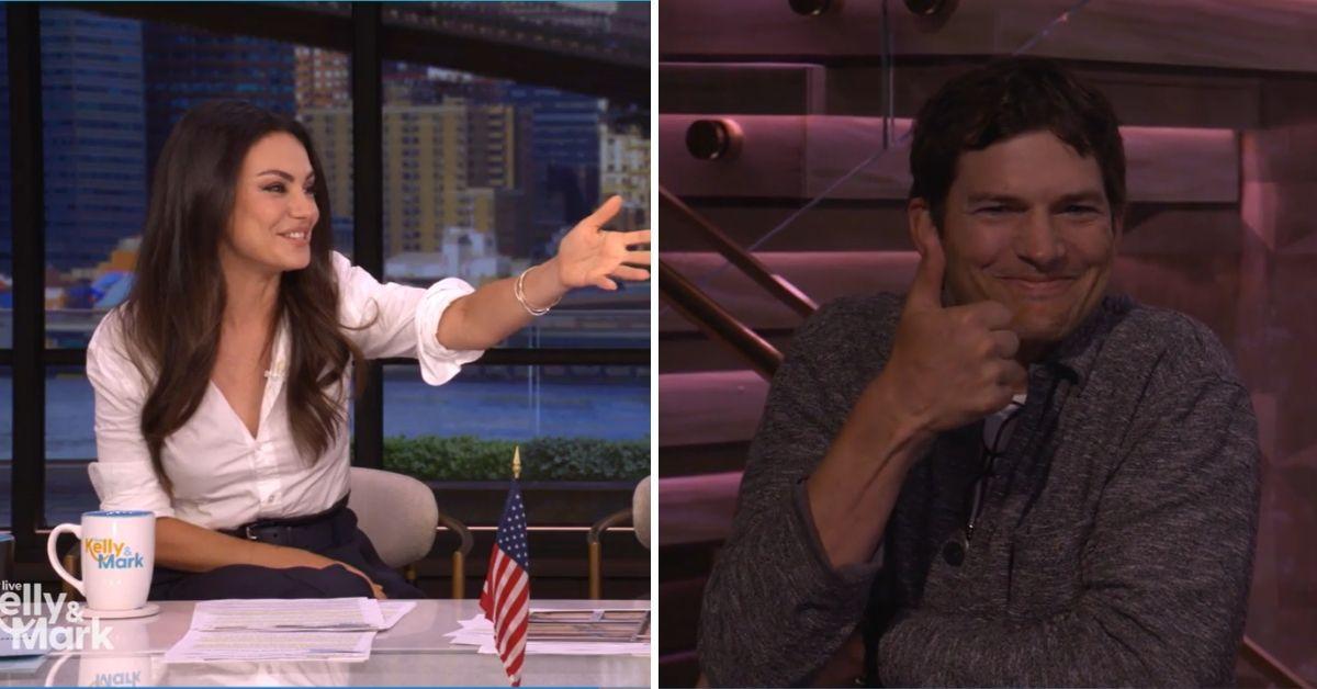 image of Mila Kunis filled in for Kelly Ripa while the host recovered from gum surgery.