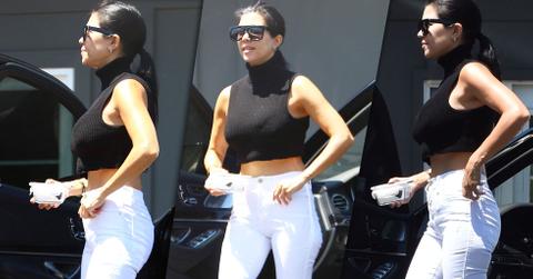 Kourtney kardashian weight loss abs whit jeans