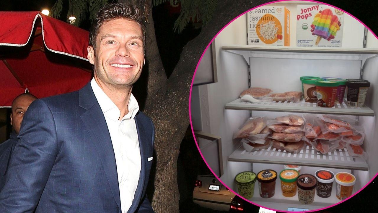 Photo of Ryan Seacrest and his freezer contents