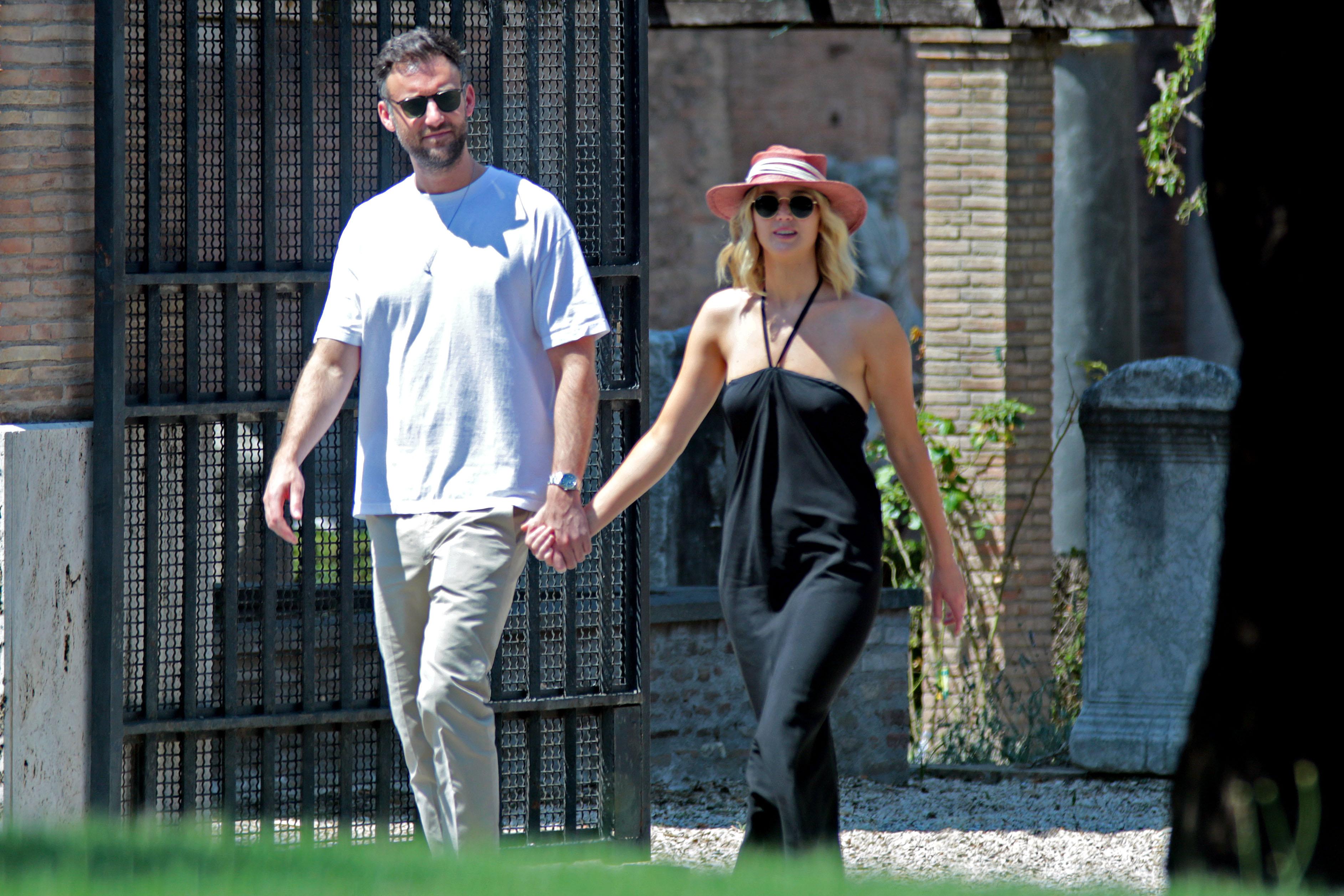 EXCLUSIVE: Jennifer Lawrence and boyfriend Cooke Maroney spotted in Rome