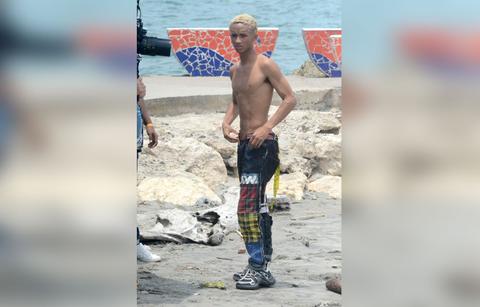Jaden Smith Is Nearly Naked On The Set Of His Latest Music Video