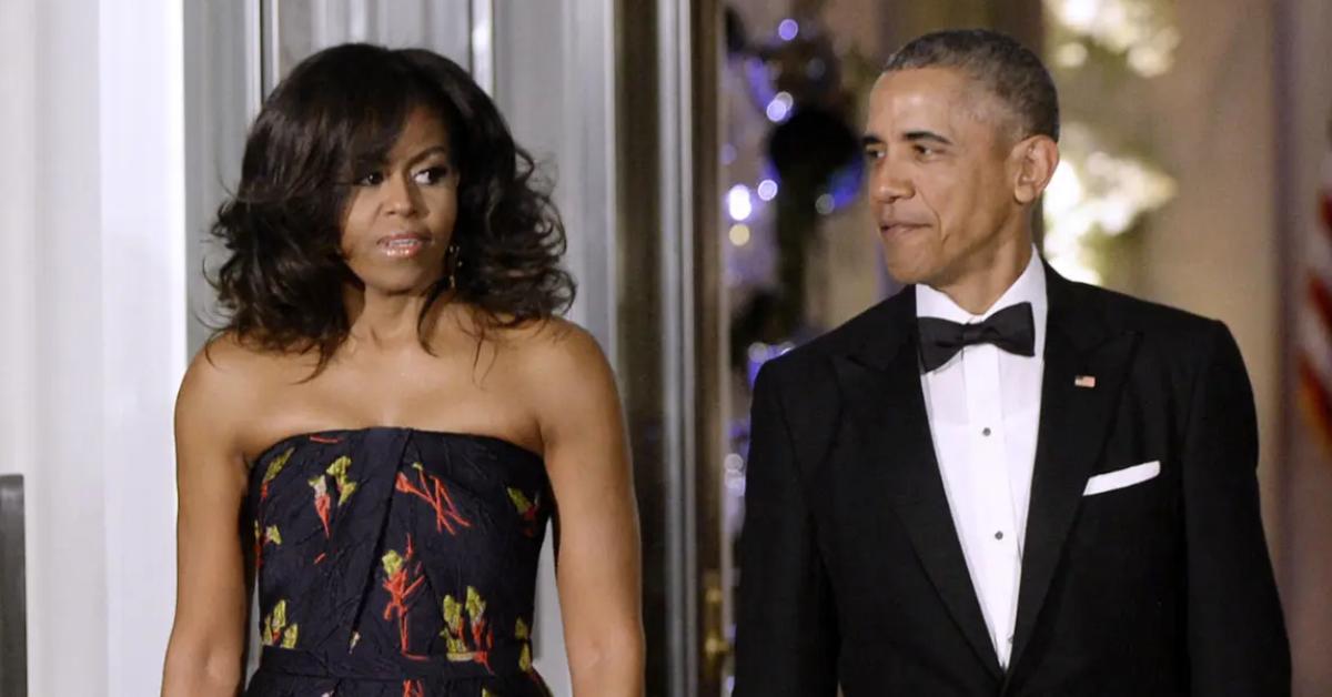 Photo of Michelle and Barack Obama.