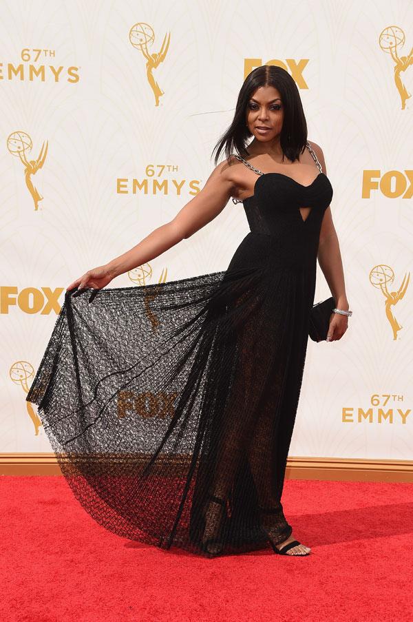 Taraji p henson 2015 emmy red carpet 02