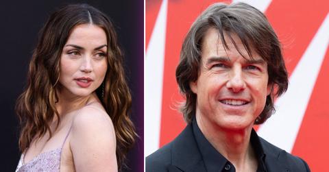 Photo of Ana de Armas; picture of Tom Cruise.