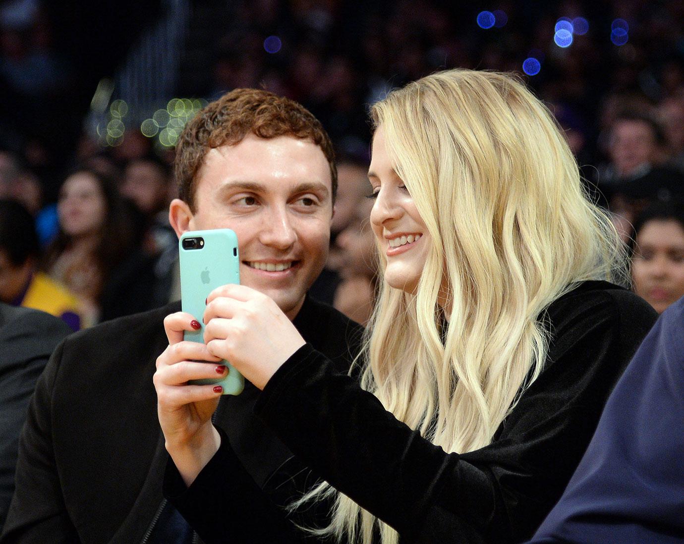 Celebrities At The Los Angeles Lakers Game