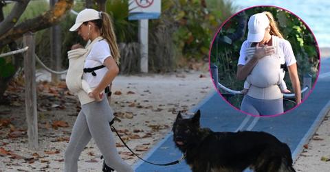gisele walks babay and dog miami pp