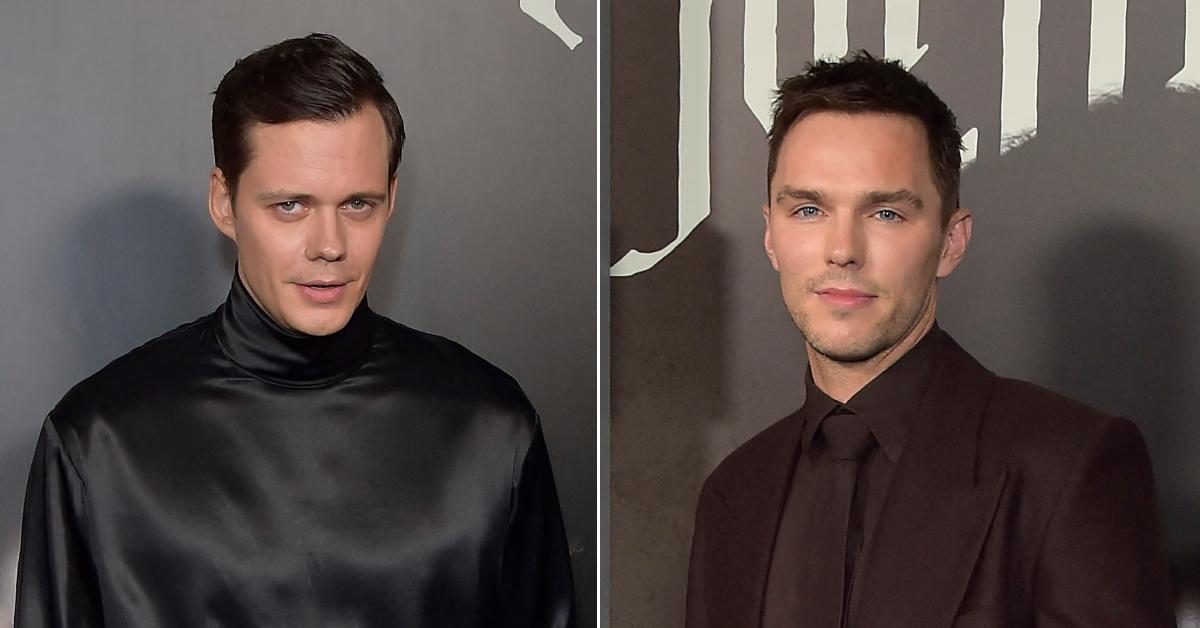 Photo of Bill Skarsgård; picture of Nicholas Hoult.