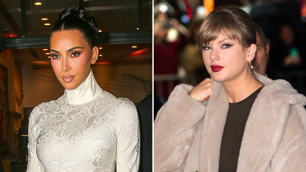 Photo of Taylor Swift continued to speak about Kim Kardashian while accepting Time's Person of the Year in 2023. 