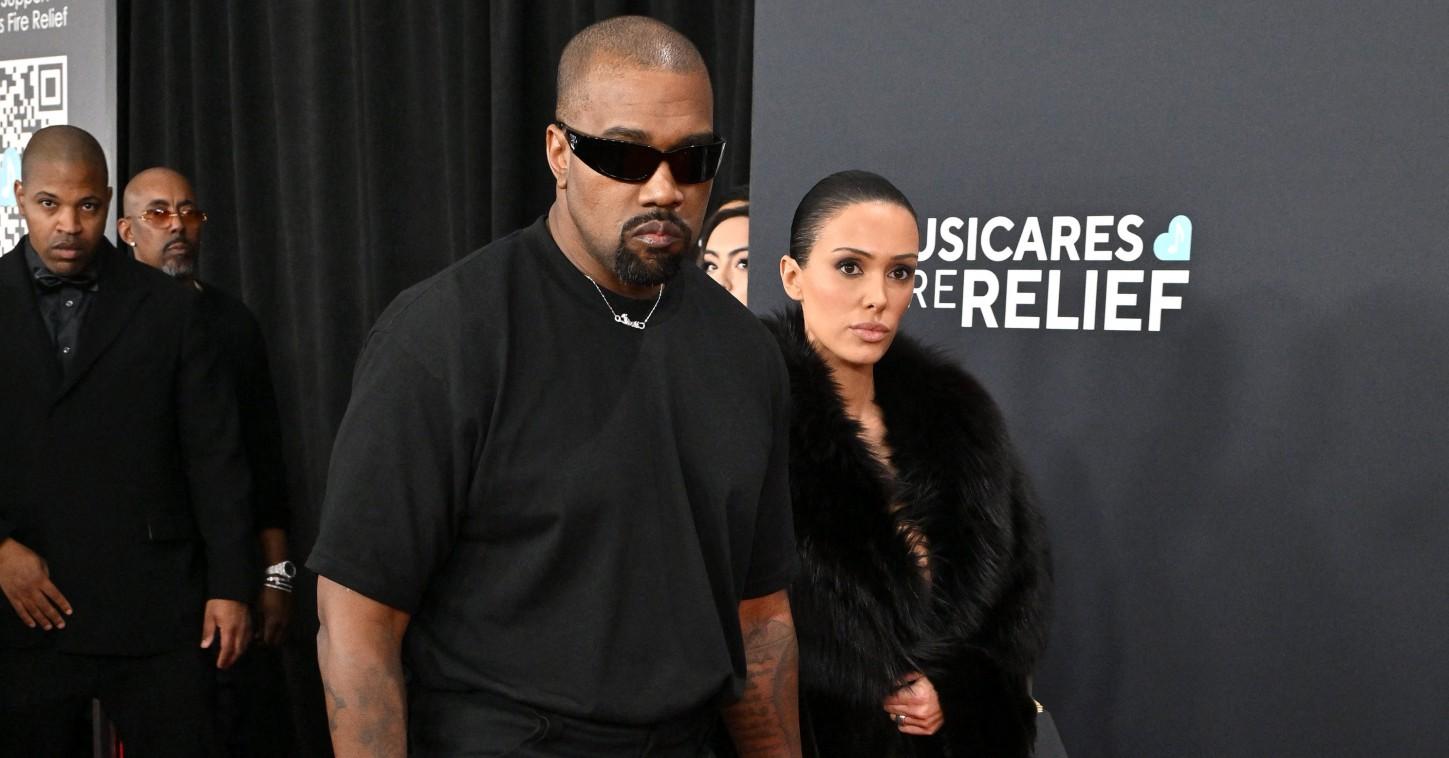 Photo of Kanye West and Bianca Censori. 