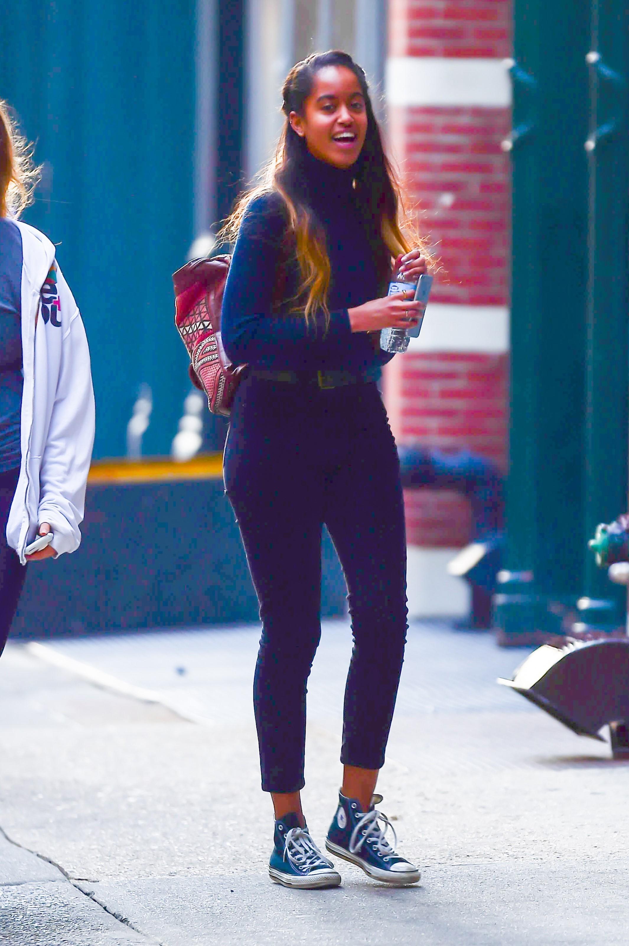 Malia Obama socializes after work in Tribeca