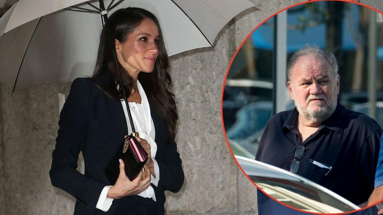 Split photo of Meghan Markle and Thomas Markle