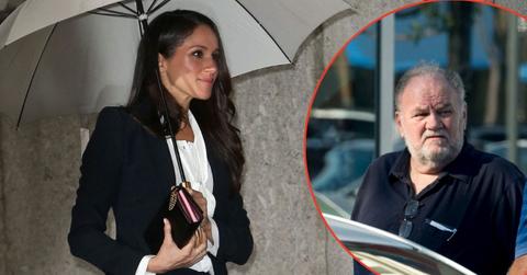 Split photo of Meghan Markle and Thomas Markle