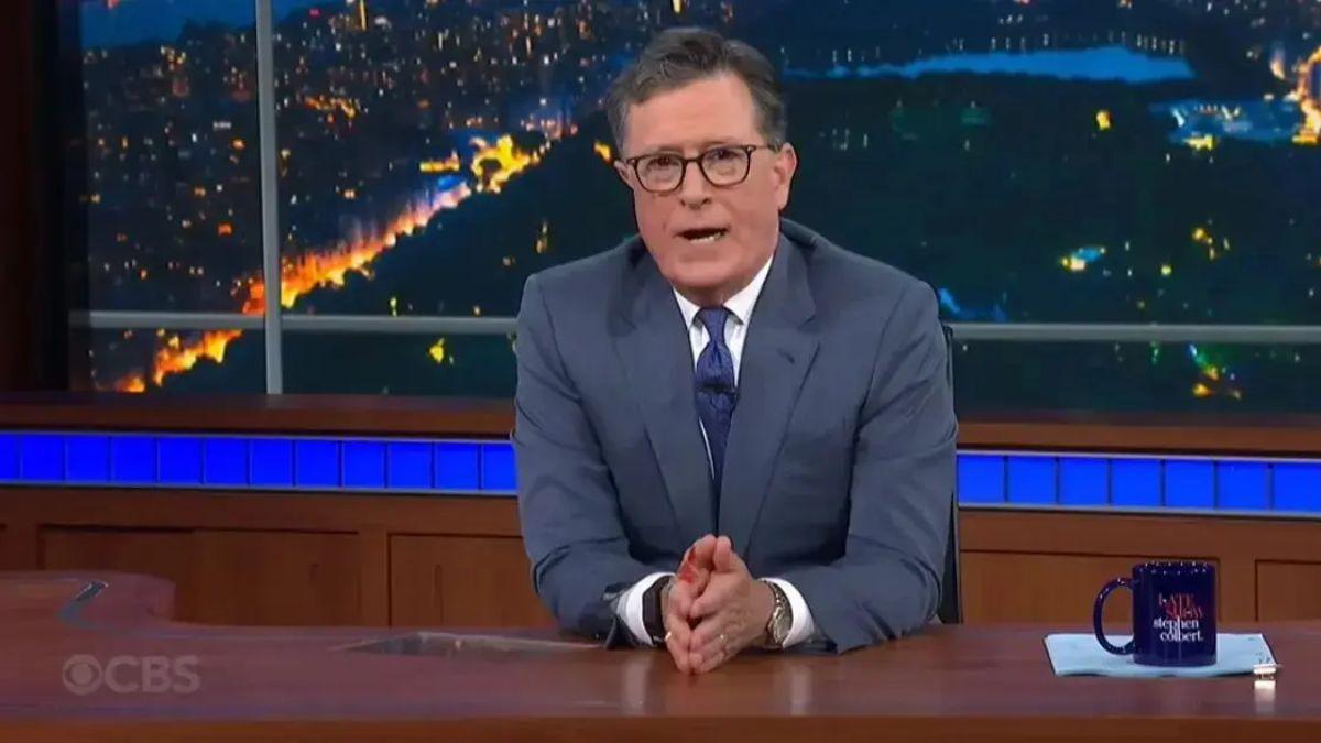 image of Stephen Colbert criticized Donald Trump's lawsuit against Paramount.