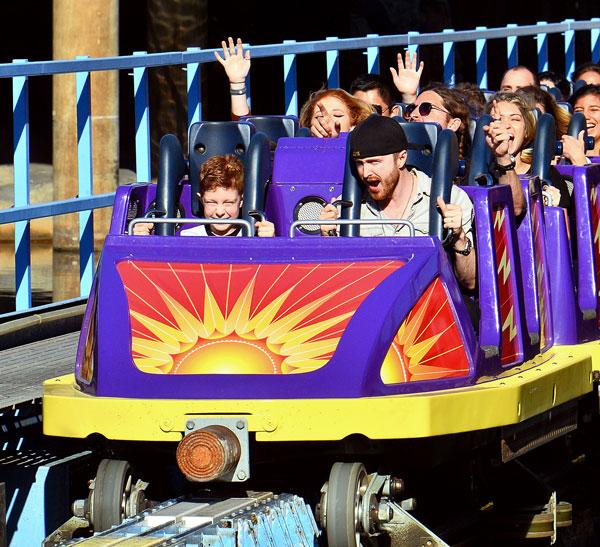 aaron paul wife lauren parsekian vacation disney