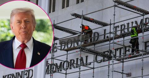 Composite photo of Donald Trump and the Kennedy Center.