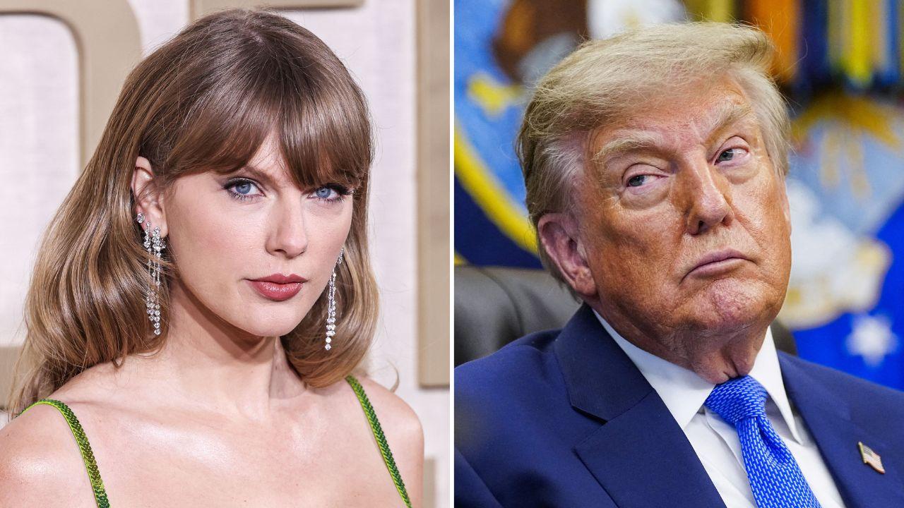 Photo of Taylor Swift and Donald Trump.