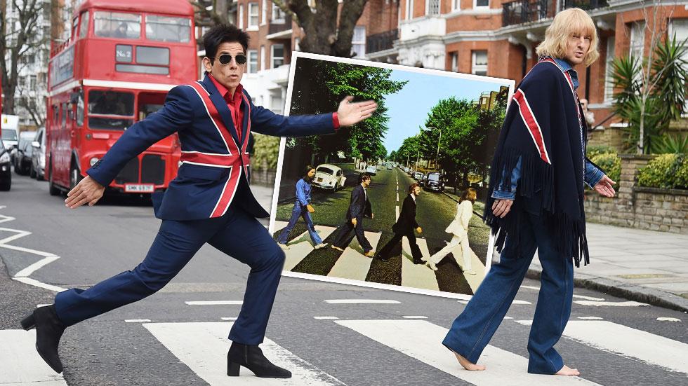 ben stiller owen wilson zoolander 2 beatles abbey road cover