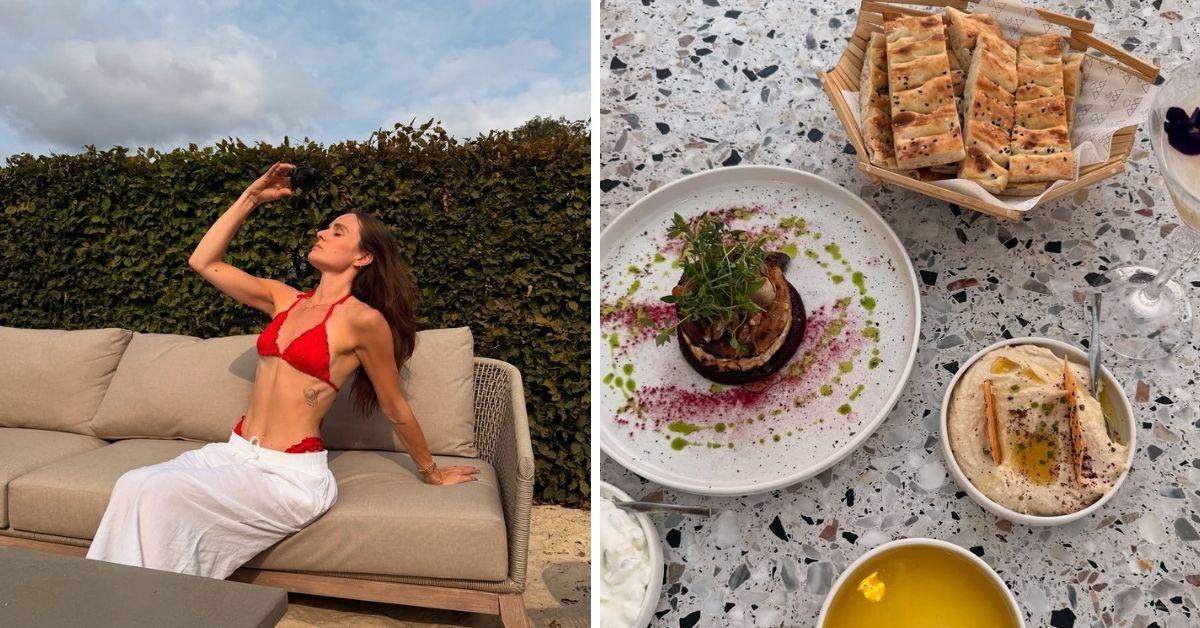 image of The model is enjoying her staycation in the U.K.