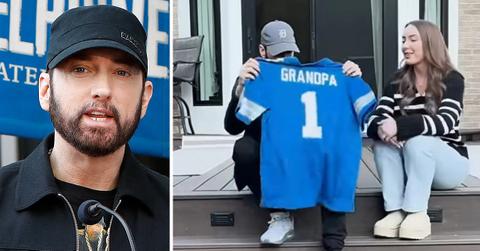 Split photo of Eminem and Hailie Jade