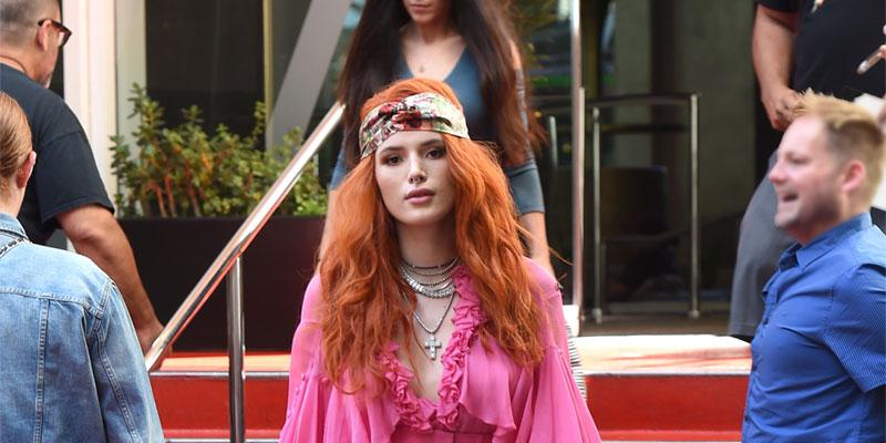 Bella Thorne Struts In A Bright Pink Outfit To Promote 'I Still See You'