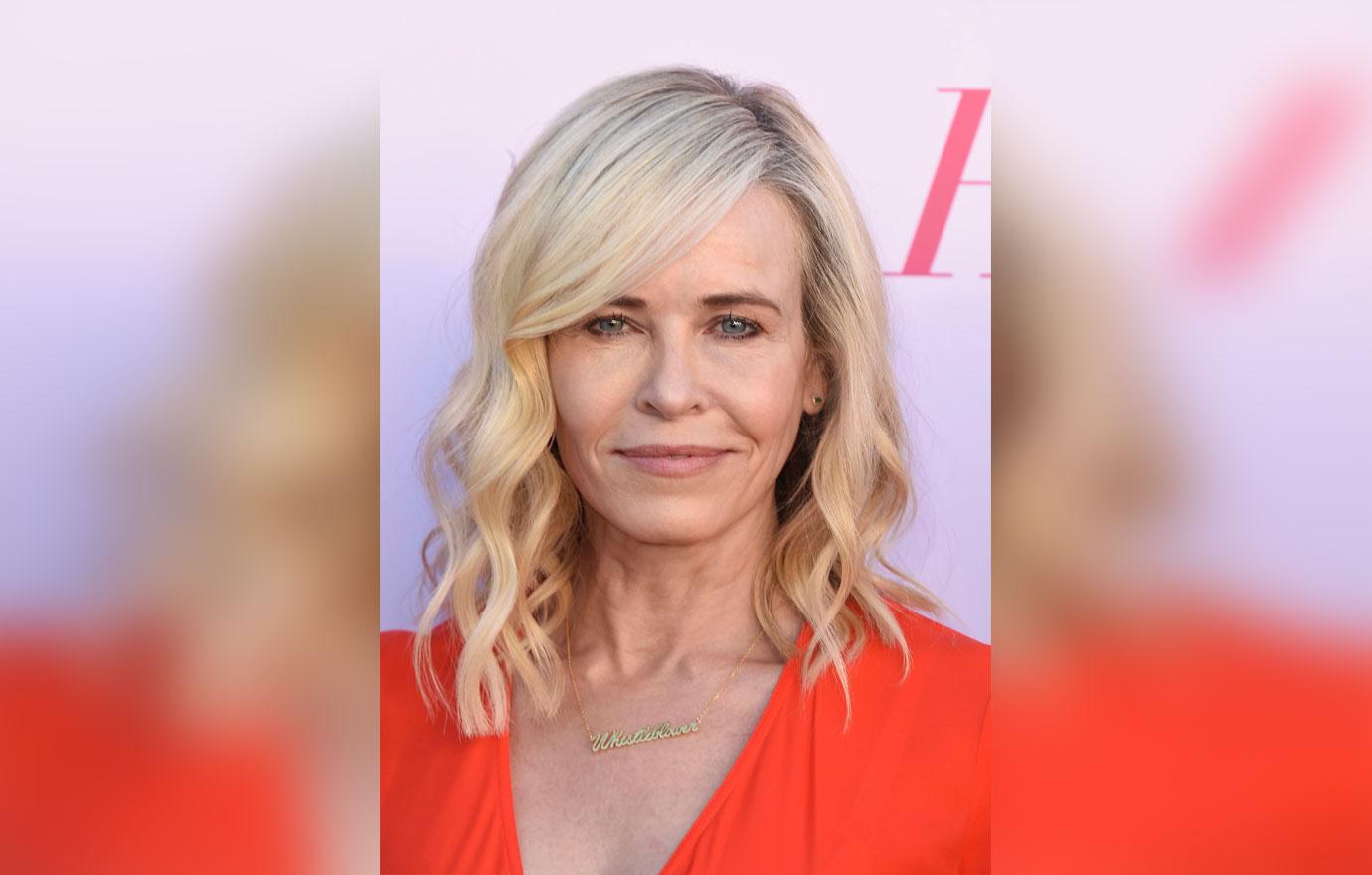 Chelsea Handler In Coral Top