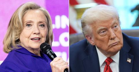 Composite photo of Hillary Clinton and Donald Trump