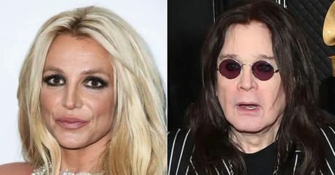 Photo of Britney Spears and image of Ozzy Osbourne.
