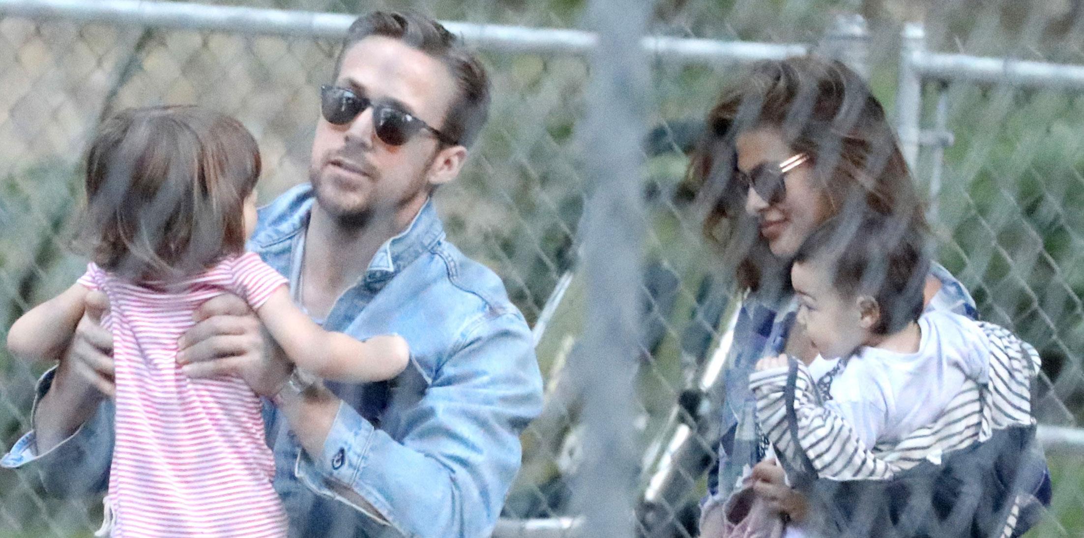 Ryan Gosling Eva Mendes Daughters Photos Long 1