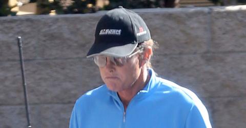 Bruce jenner leaves church service after mystery date