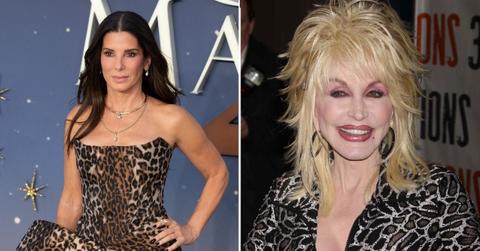 Split photo of Sandra Bullock and Dolly Parton