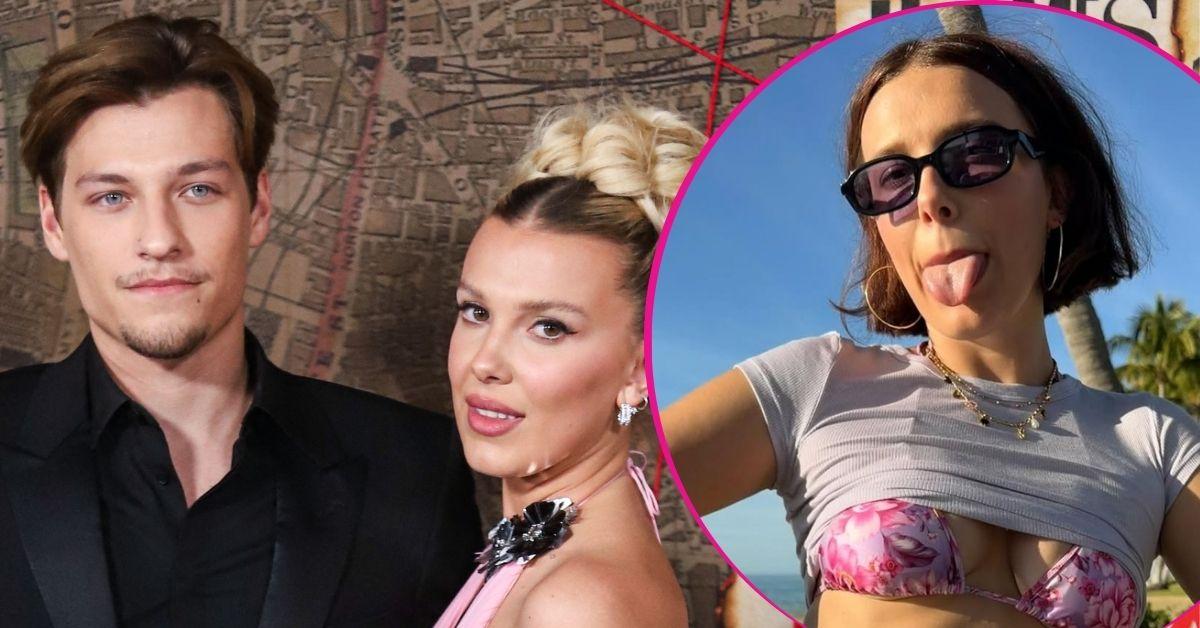 split image of Jake Bongiovi and Mille Bobby Brown and Millie Bobby Brown