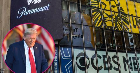 Composite Photos of Donald Trump and CBS News