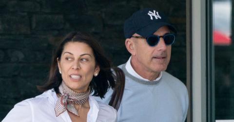 Photo of Matt Lauer and Shamin Abas.