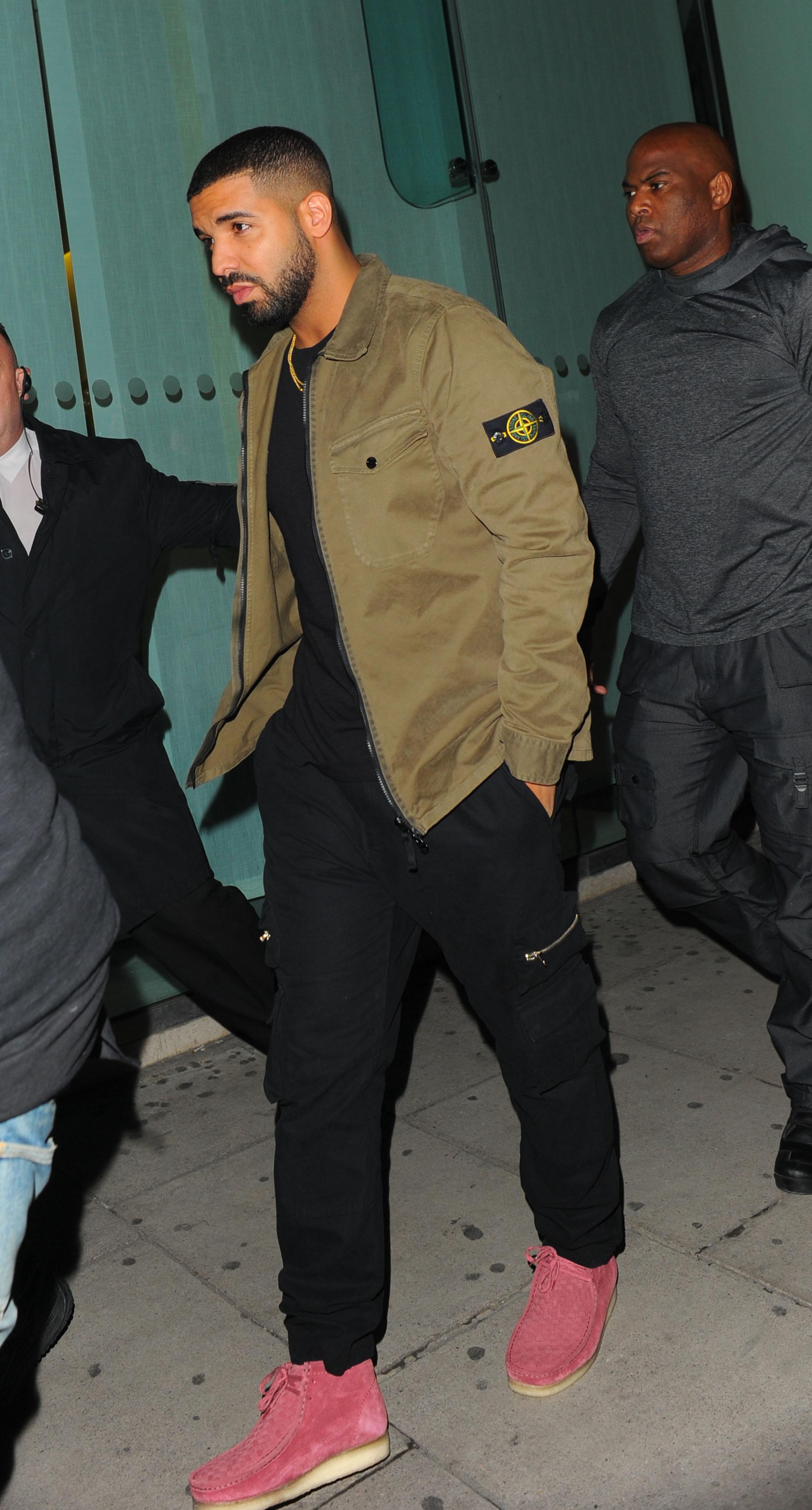 Drake Arrives at Tape Night club in London