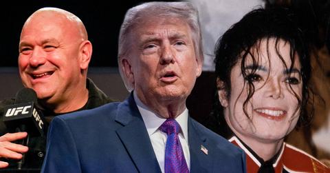 split of Dana White, Donald Trump, Michael Jackson.
