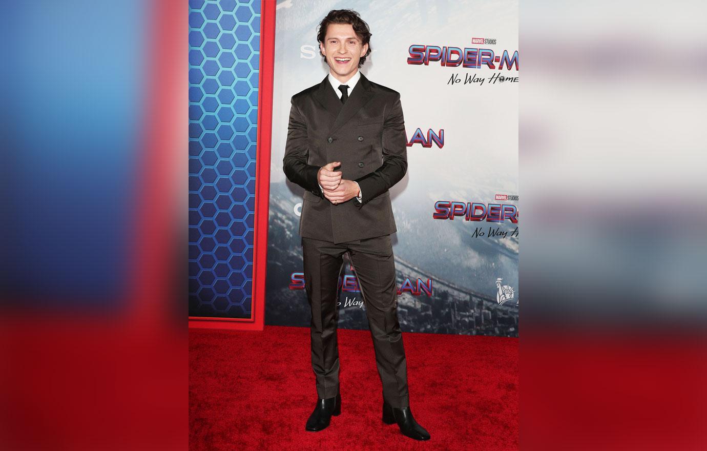 zendaya tom holland marvel stars spider man no way home premiere photos