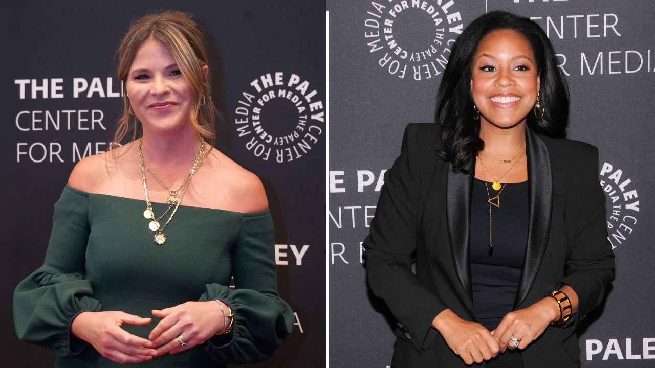 Split of Jenna Bush Hager; Sheinelle Jones.