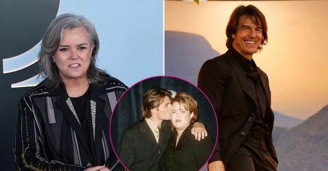 Split photos of Rosie O’Donnell and Tom Cruise