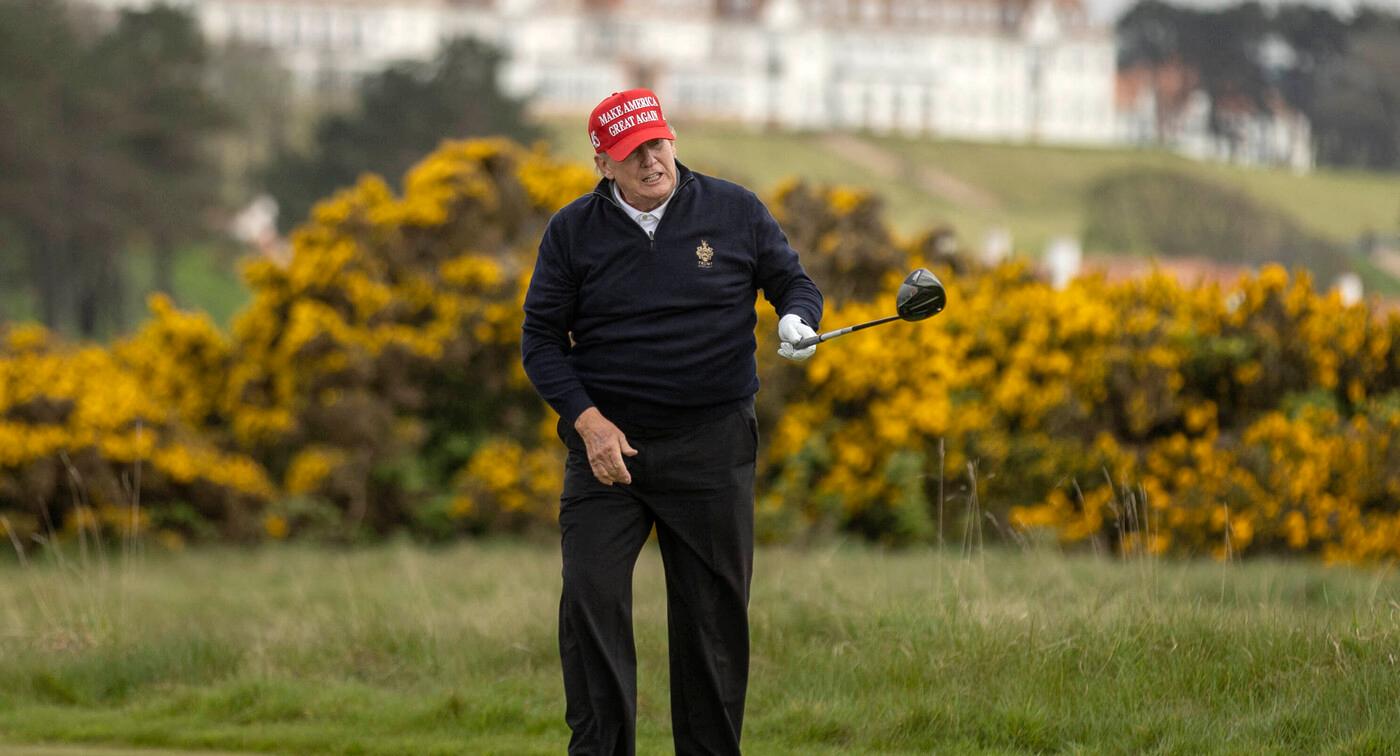 donald trump golf slammed game