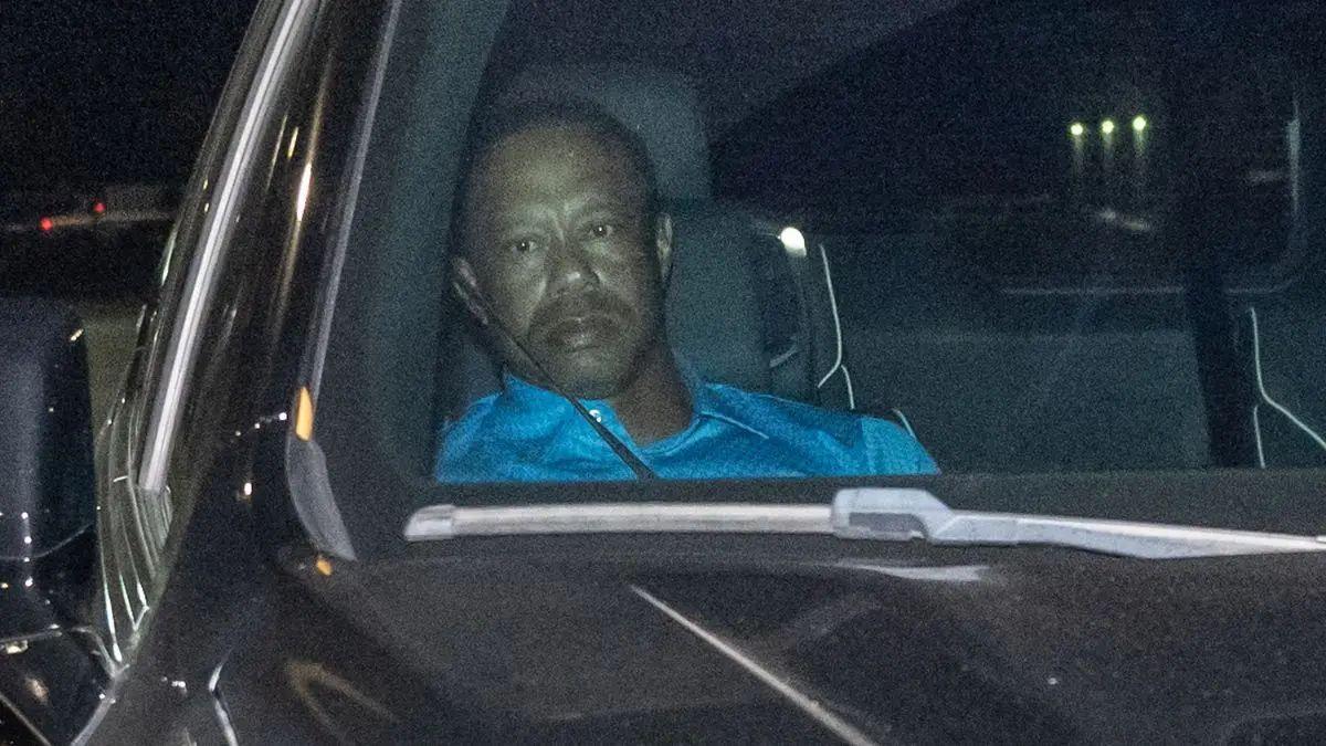 Image of Donald Trump described Tiger Woods as a 'very close friend.'