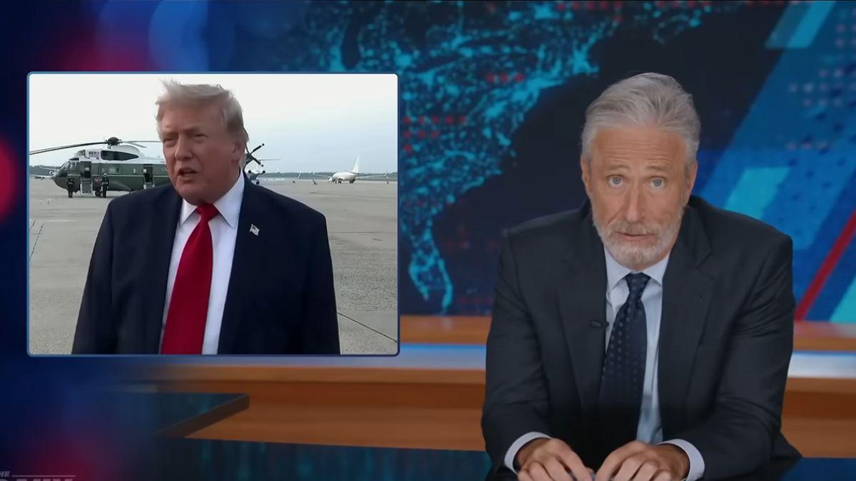 Image of Jon Stewart ridiculed Donald Trump for changing his FIFA World Cup remarks during 'The Daily Show.'